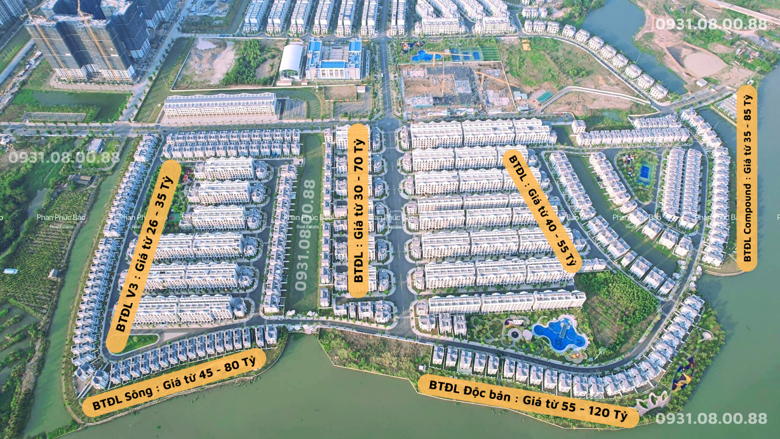 bảng giá biệt thự đơn lập vinhomes grand park